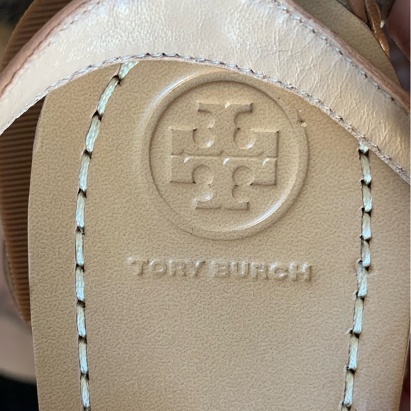 NWT Tory Burch Blossom Gladiator Sandals Brown Tan Floral Size 6.5 - Picture 7 of 7